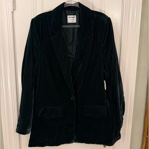 Old Navy Women's Green Velvet Blazer